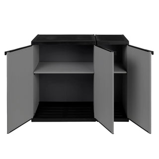 Modularer Kunststoffschrank 'Armadio' 2er Set - Beistellschrank + Nischenschrank klein