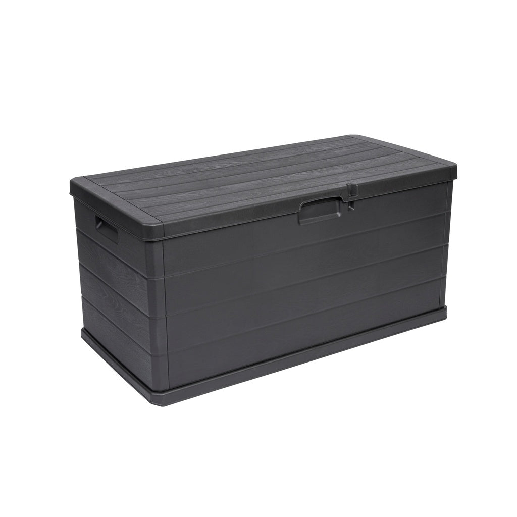 XXL Kissenbox 340 Liter (Holz Optik) in Anthrazit – Kreher Technik