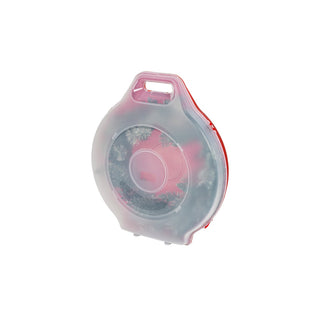 Kranzbox rund mit Deckel (Transparent/Rot)