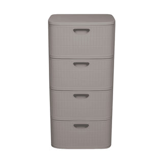 XL Schubladentower 'Domus' in Rillen-Optik, rollbar (Farbe wählbar)