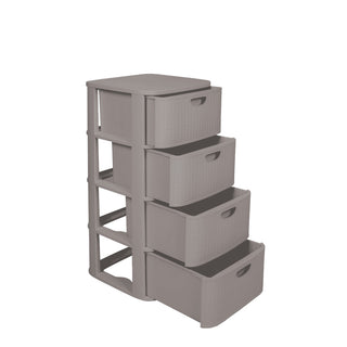 XL Schubladentower 'Domus' in Rillen-Optik, rollbar (Farbe wählbar)