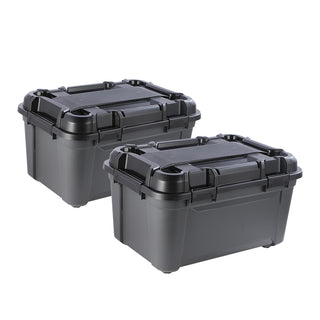 Wasserdichte Aufbewahrungsbox 'Bunker' 80 Liter mit Deckel - IPX7 (Set wählbar)