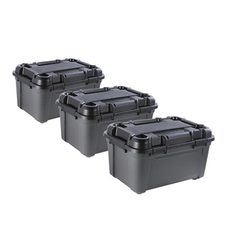 Wasserdichte Aufbewahrungsbox 'Bunker' 80 Liter mit Deckel - IPX7 (Set wählbar)