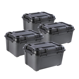 Wasserdichte Aufbewahrungsbox 'Bunker' 80 Liter mit Deckel - IPX7 (Set wählbar)