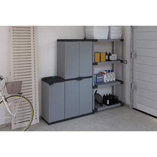 ARMADIO Schwerlastregal mit 4 Ebenen, 80 x 40 x 168 (schwarz/grau)