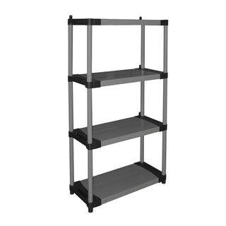 ARMADIO Schwerlastregal mit 4 Ebenen, 80 x 40 x 168 (schwarz/grau)