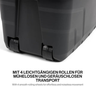 XXL Rollbox/Kissenbox mit Deckel, 145 Liter (Schwarz)