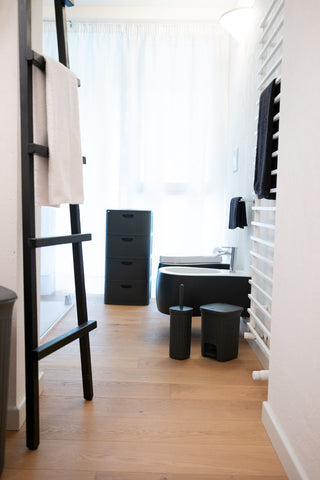 XL Schubladentower 'Domus' in Rillen-Optik, rollbar (Farbe wählbar)