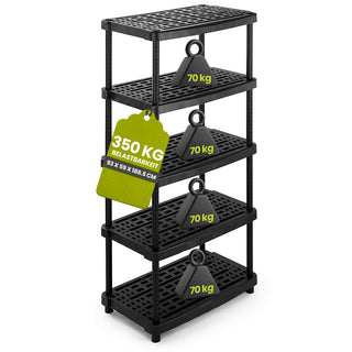 XXL Kunststoffregal Schwerlastregal Steckregal "Scafalle" mit 5 ventilierten Böden