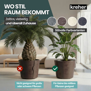 Rollbarer XXL Pflanzkübel "Millennium" 80 Liter in Braun