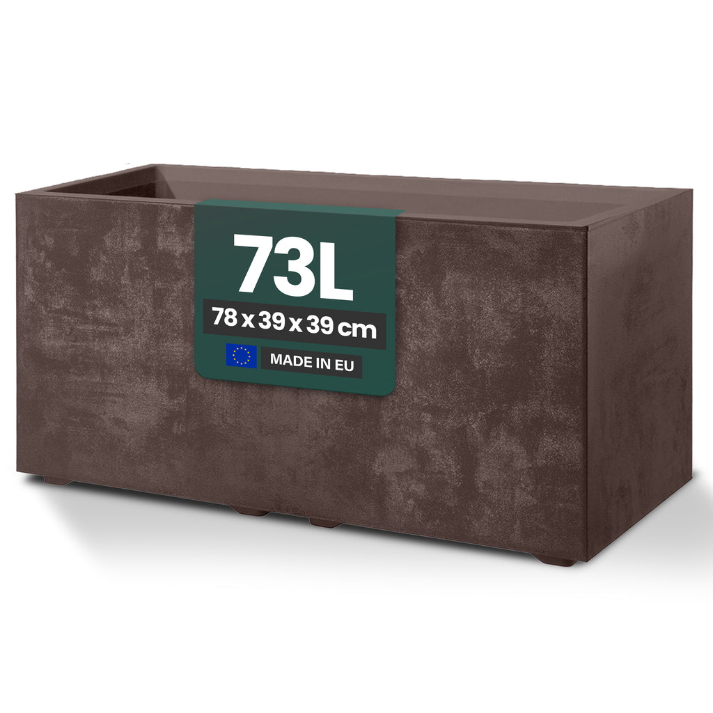 XL Pflanzkübel 'Millennium' 73 Liter, rechteckig in Creme Weiß – Kreher Technik