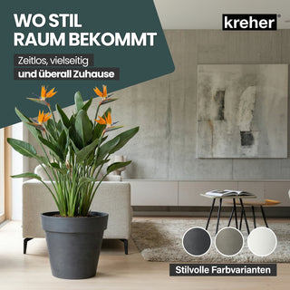 Rollbarer XL Pflanzkübel 'Like' Ø 58 x 51 cm in Anthrazit