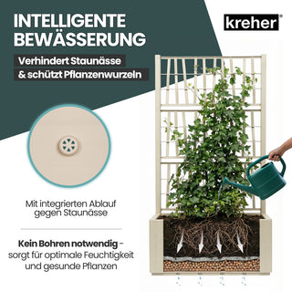 Set: 2 x XL SPALIER 'Ethica' - 80 x 36 x 140 cm - in Struktur Optik - breite Version - in Beige