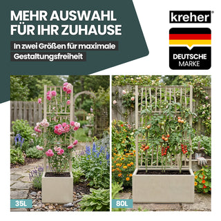 Set: 2 x XL SPALIER 'Ethica' - 80 x 36 x 140 cm - in Struktur Optik - breite Version - in Beige