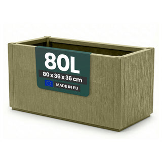 XL Pflanzkasten "Ethica" in Struktur Optik breite Version (Olivgrün)