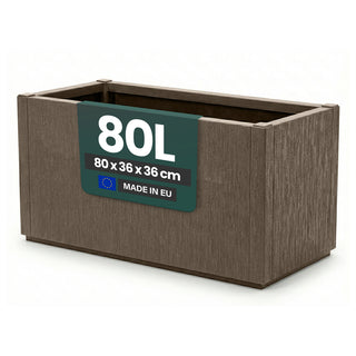 XL Pflanzkasten "Ethica" in Struktur Optik breite Version (Taupé)