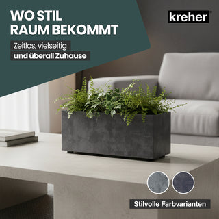Kreher Pflanzkübel 'Millennium' 23 Liter, rechteckig in Anthrazit