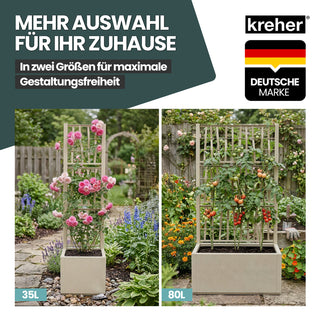 Set: 2 x XL SPALIER 'Ethica' - 36 x 36 x 140 cm - in Struktur Optik - schmale Version - in Beige