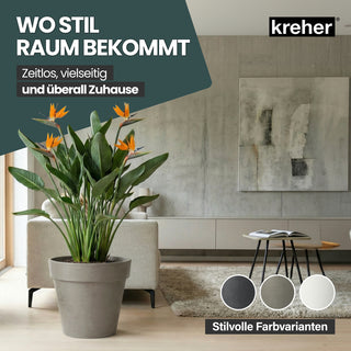 Rollbarer XL Pflanzkübel 'Like' Ø 58 x 51 cm in Braun