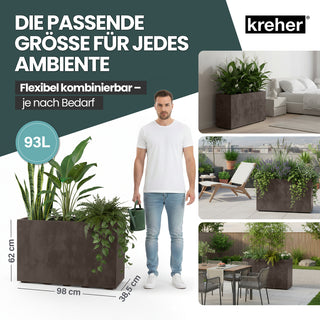 Kreher XXL Sichtschutz Pflanzkasten 'Millennium Fence' in Braun