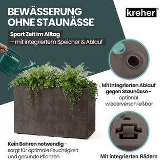 Kreher XXL Sichtschutz Pflanzkasten 'Millennium Fence' in Braun