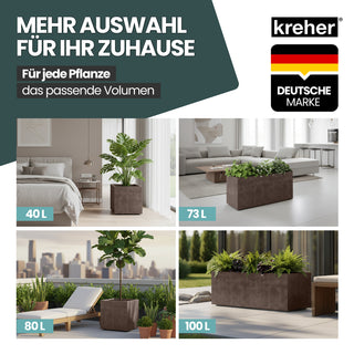 Kreher XXL Sichtschutz Pflanzkasten 'Millennium Fence' in Braun