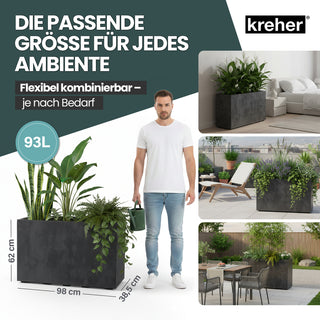Kreher XXL Sichtschutz Pflanzkasten 'Millennium Fence' in Anthrazit