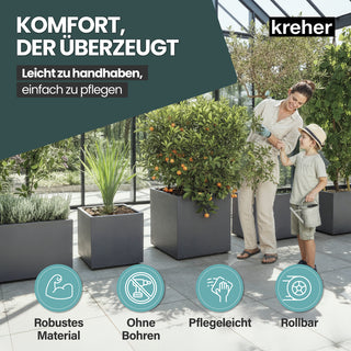 Kreher XXL Sichtschutz Pflanzkasten 'Millennium Fence' in Anthrazit