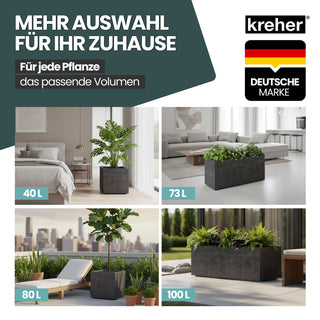 Kreher XXL Sichtschutz Pflanzkasten 'Millennium Fence' in Anthrazit