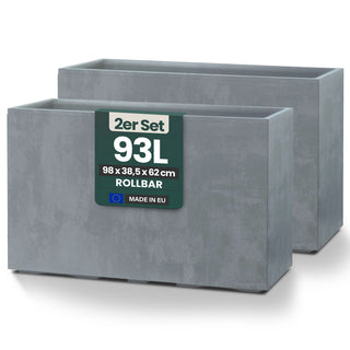 Kreher XXL Sichtschutz Pflanzkasten 'Millennium Fence' in Grau (2 Stück)