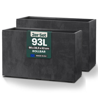 Kreher XXL Sichtschutz Pflanzkasten 'Millennium Fence' in Anthrazit (2 Stück)