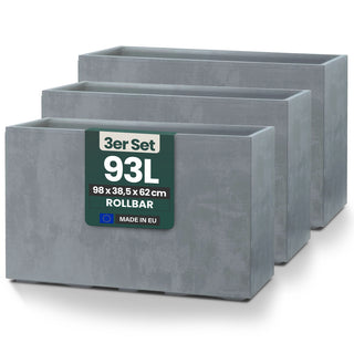 Kreher XXL Sichtschutz Pflanzkasten 'Millennium Fence' in Grau (3 Stück)