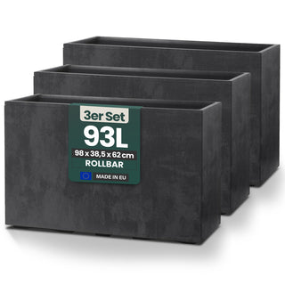 Kreher XXL Sichtschutz Pflanzkasten 'Millennium Fence' in Anthrazit (3 Stück)