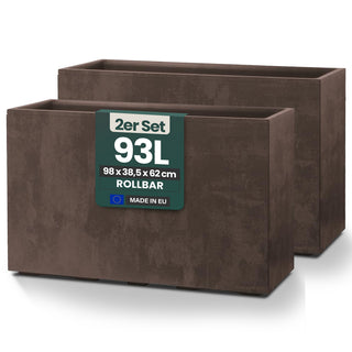 Kreher XXL Sichtschutz Pflanzkasten 'Millennium Fence' in Braun (2 Stück)