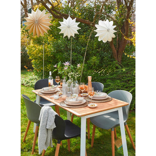 Barlooon® Outdoor Lampion - Wetterfeste Hängeleuchte für Garten, Terrasse & Balkon - Ø 30 cm / 50 cm (Größe S/M) in Weiß, Creme Beige, Flieder & Pink