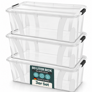 3 x Aufbewahrungsbox 'Master' Box mit Deckel