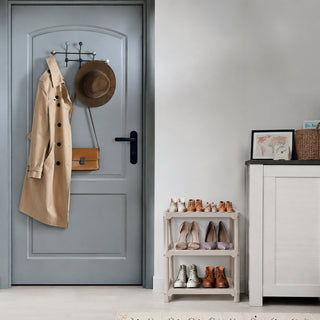 Schuhregal Beige aus robustem Kunststoff (Größe wählbar)