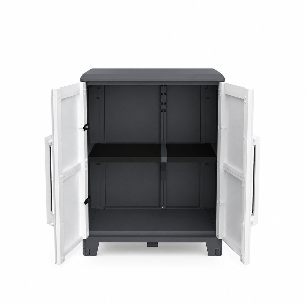 XL Kunststoffschrank 'Transforming' IP43 in Schwarz/Grau