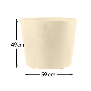 Rollbarer XL Pflanzkübel "Millennium" 80 Liter in verschiedenen Farben (Farbe wählbar)