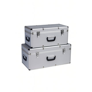 Bundle: Transportkoffer mit Aluminiumrahmen und ABS Korpus / 100 Liter + 65 Liter (Silber)