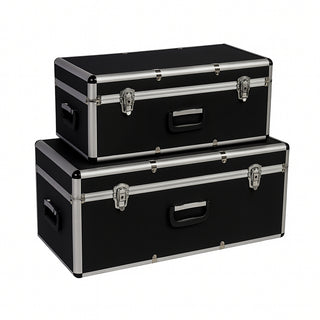 Bundle: Transportkoffer mit Aluminiumrahmen und ABS Korpus / 100 Liter + 65 Liter (Schwarz)