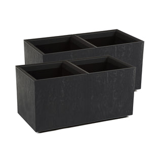 Set: 2 x XL Pflanzkasten "Karo" in verschiedenen Farben und Größen (Farbe/Größe wählbar)