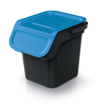 Set: 3 x Mülleimer, Mülltrennsystem mit Duftfilter (Farbe:Gelb,Gruen,Blau)