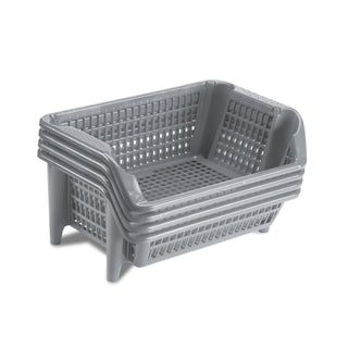 Set: 4 x Stapelkorb "MAGIC" - Grau