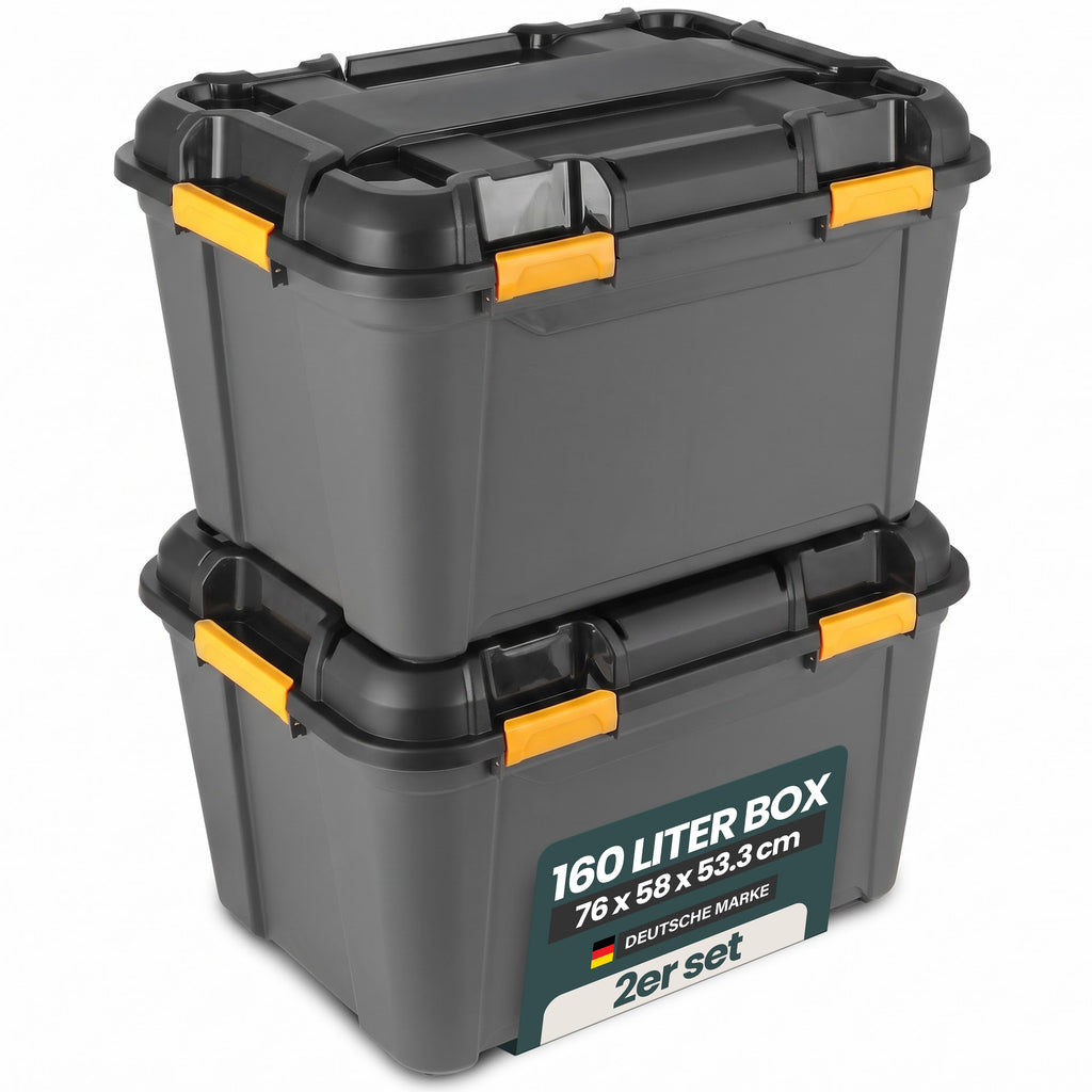 Wasserdichte Aufbewahrungsbox 'Bunker' 160 Liter mit Deckel