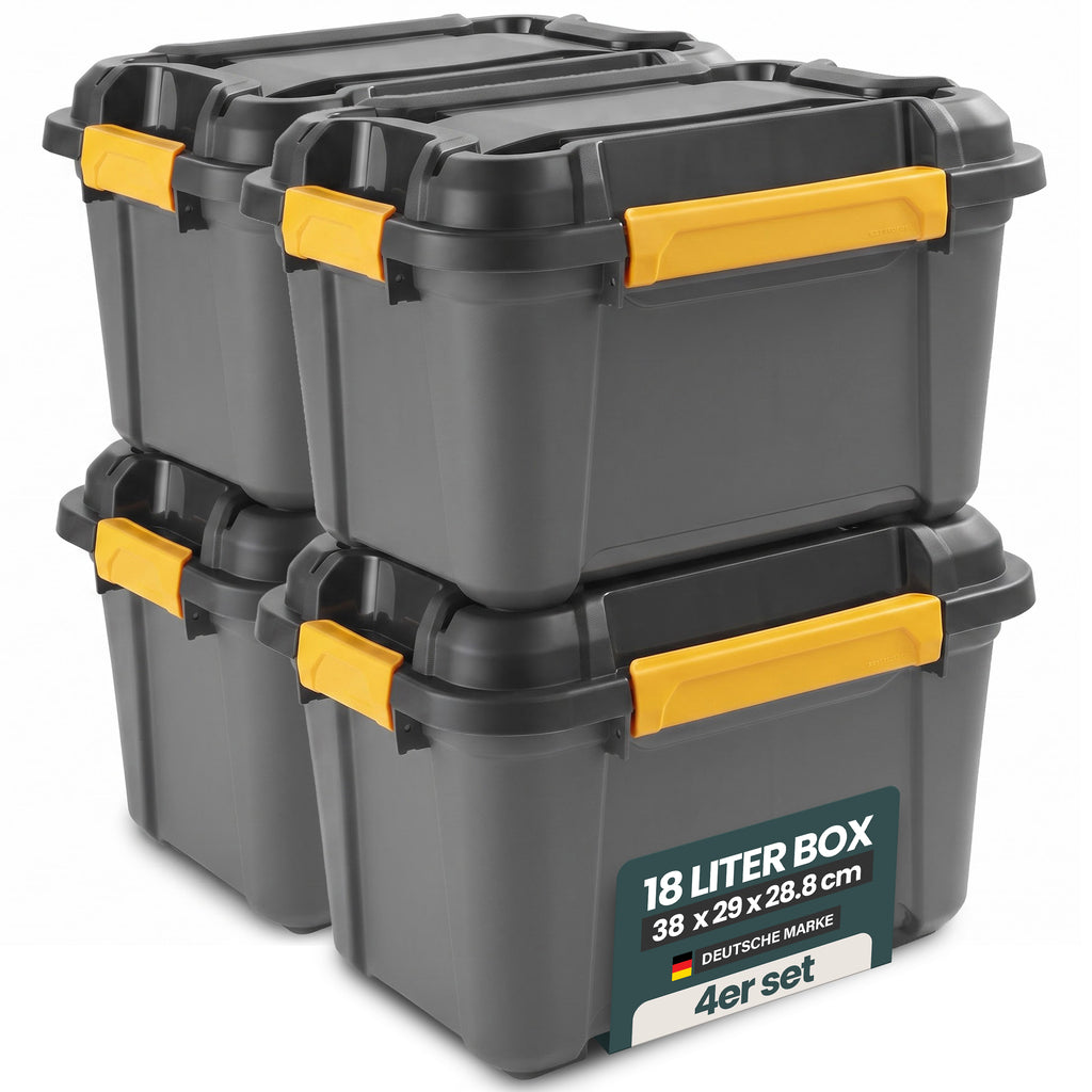 Wasserdichte Aufbewahrungsbox 'Bunker' 18 Liter mit Deckel