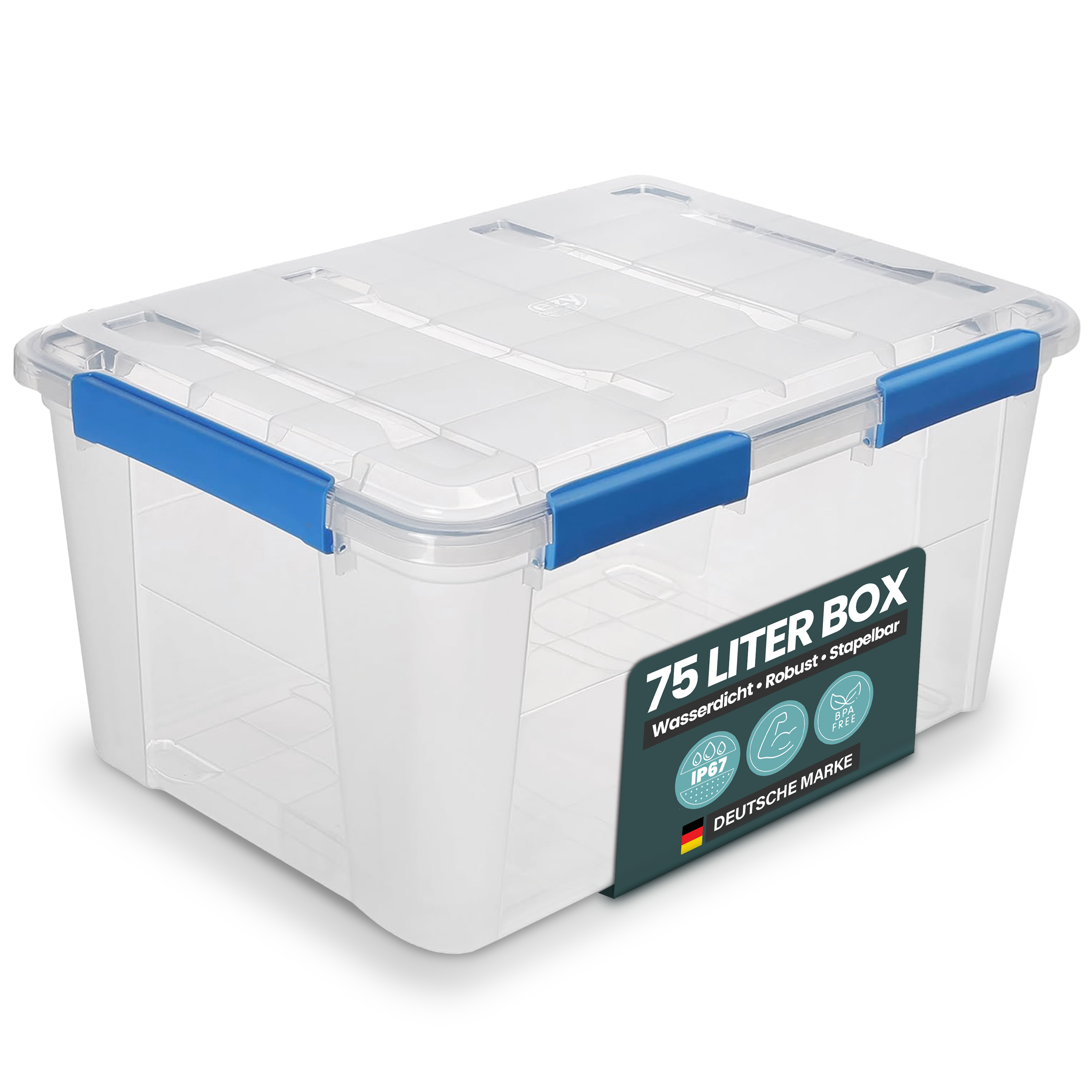 boxen aufbewahrung mit deckel Wasserdichte Aufbewahrungsbox (IP67) mit Deckel, transparent (Größe wä – Kreher Technik
