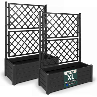 Set: 2 x HOLZ OPTIK XL SPALIER (breite Version) Farbe: Anthrazit