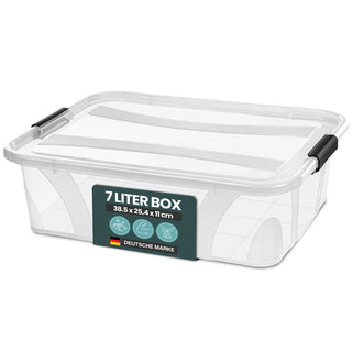 Aufbewahrungsbox 'Master' Box mit Deckel - 7 Liter Volumen, in Transparent
