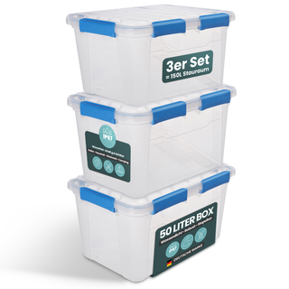 Wasserdichte Box (IP67) mit Deckel in verschiedenen Größen (Set/Größe wählbar)